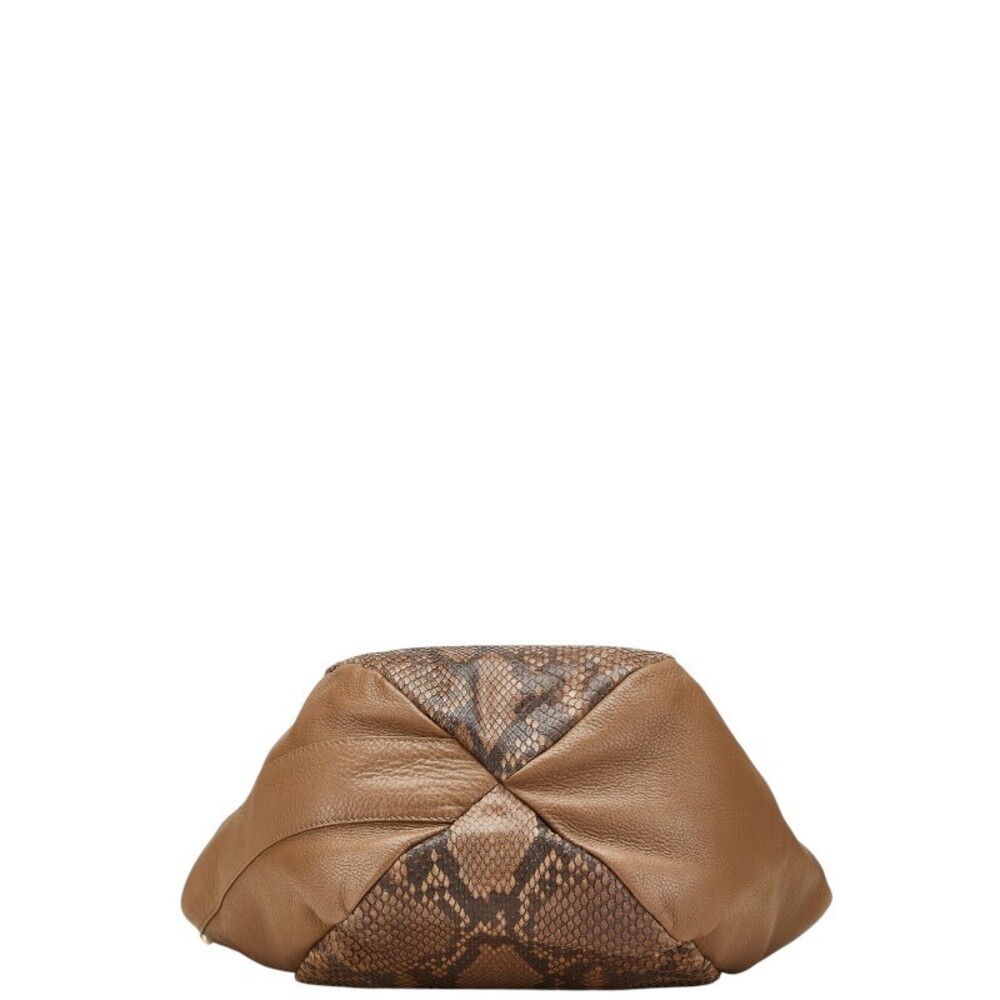 Gucci Greenwich Python Shoulder Bag Brown Leather - image 3